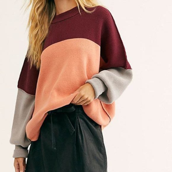 Free People Sweaters - Free People NWT Easy Street Colorblock Sweater